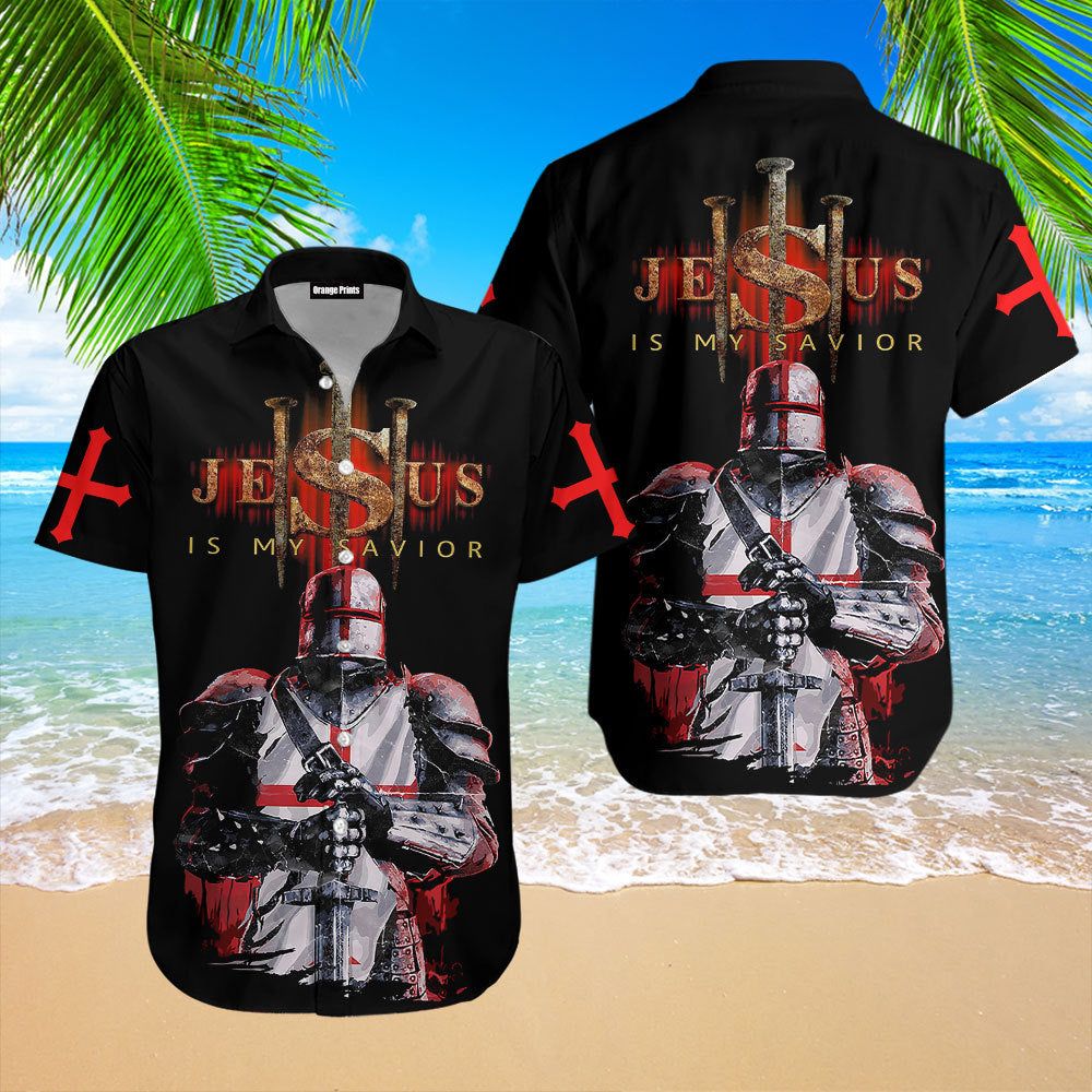Knights Templar Jesus Aloha Hawaiian Shirts For Men & For Women |