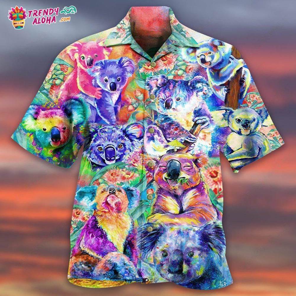 Koala Colorful Love Animals Hawaiian Shirt – Trendy Aloha