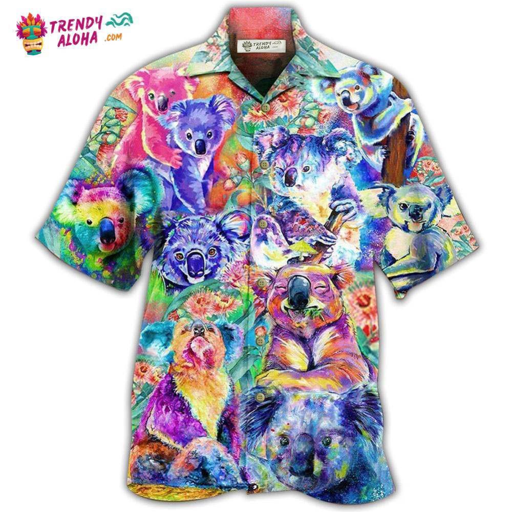 Koala Colorful Love Animals Hawaiian Shirt – Trendy Aloha Koala Colorful Love Animals Hawaiian Shirt – Trendy Aloha