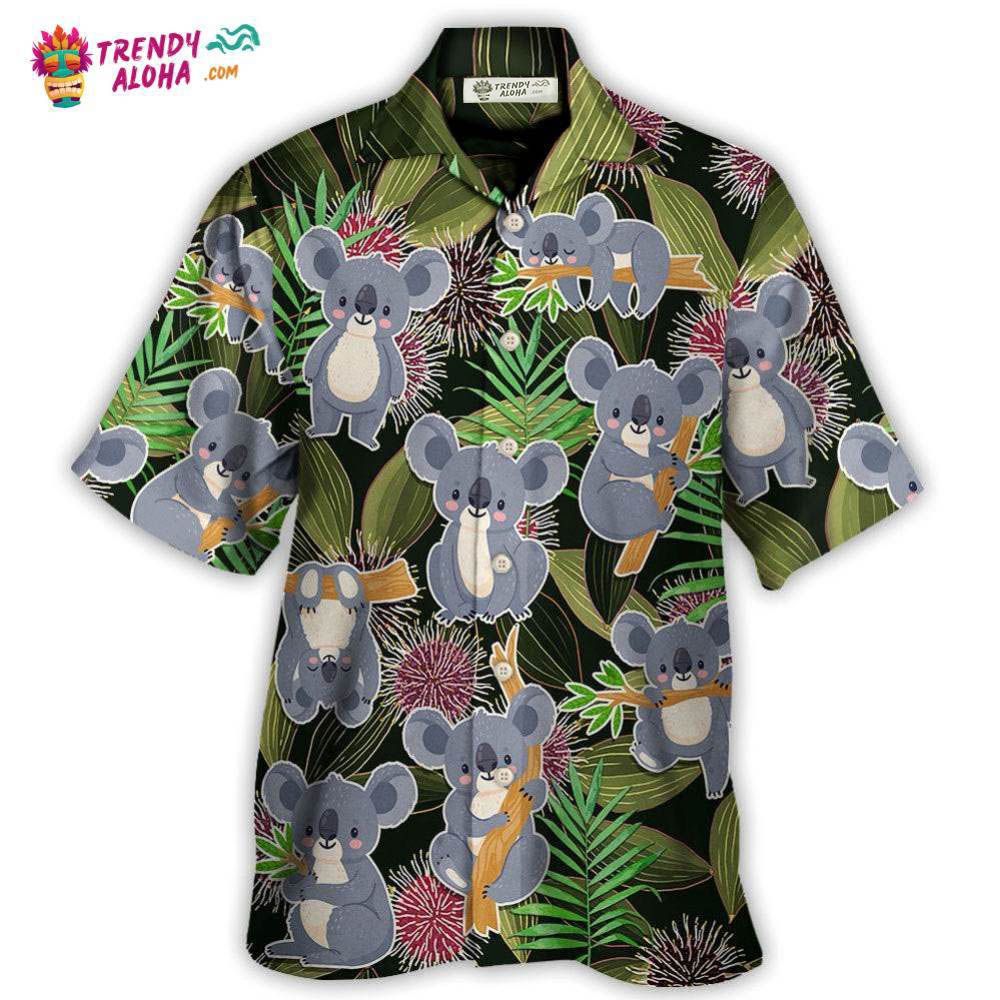 Koala Daily Life Funny Tropical Art Hawaiian Shirt – Trendy Aloha Koala Daily Life Funny Tropical Art Hawaiian Shirt – Trendy Aloha