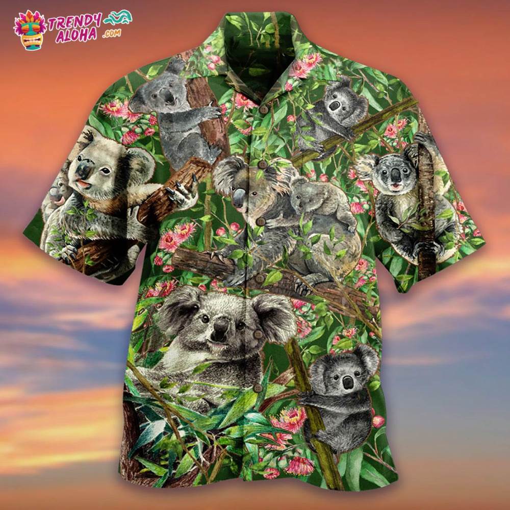 Koala Love Christmas Tree Hawaiian Shirt – Trendy Aloha