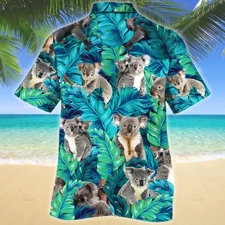 Koala Lovers Gift Trendy Hawaiian Shirt, Animal Trendy Hawaiian Shirt Men, Women, Short Sleeve Hawaiian Aloha Shirt