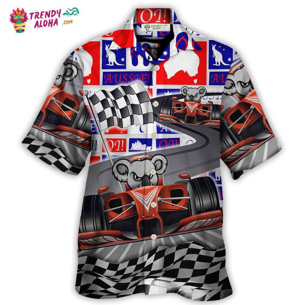 Koala Racing Formula One Car Racing Australian Vibe Hawaiian Shirt – Trendy Aloha Koala Racing Formula One Car Racing Australian Vibe Hawaiian Shirt – Trendy Aloha