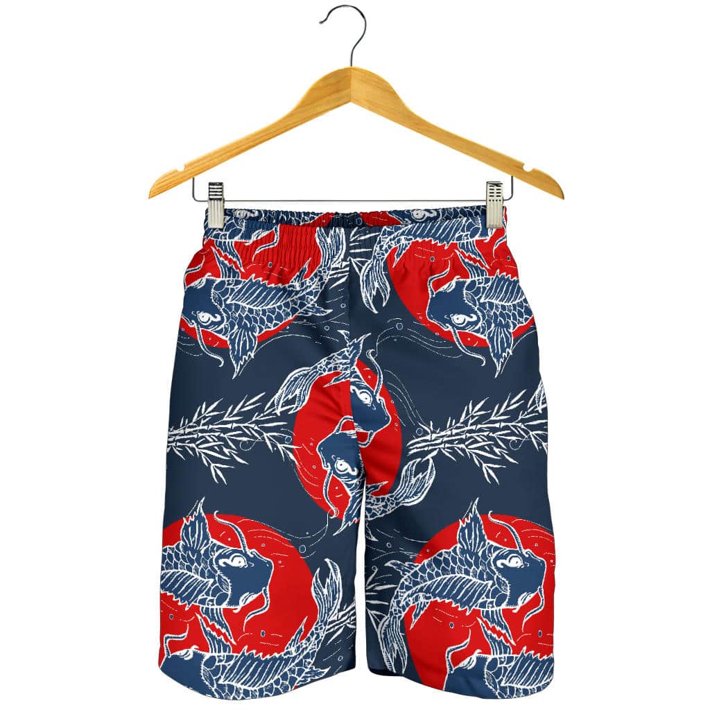 Koi Fish Carp Fishs Hand Drawn Japanese Art For Men Women Kid Shorts