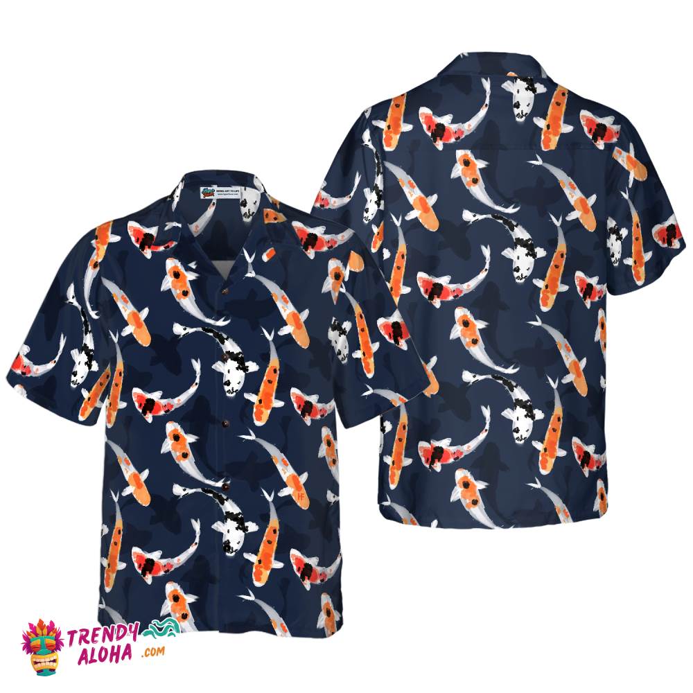 Koi Fish Pattern V3 Hawaiian Shirt