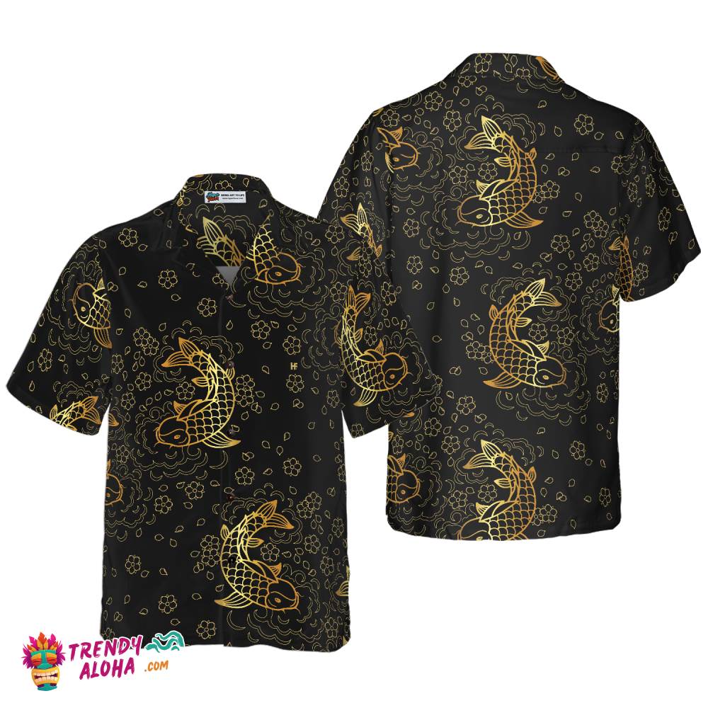 Koi Fish Seamless Pattern Hawaiian Shirt