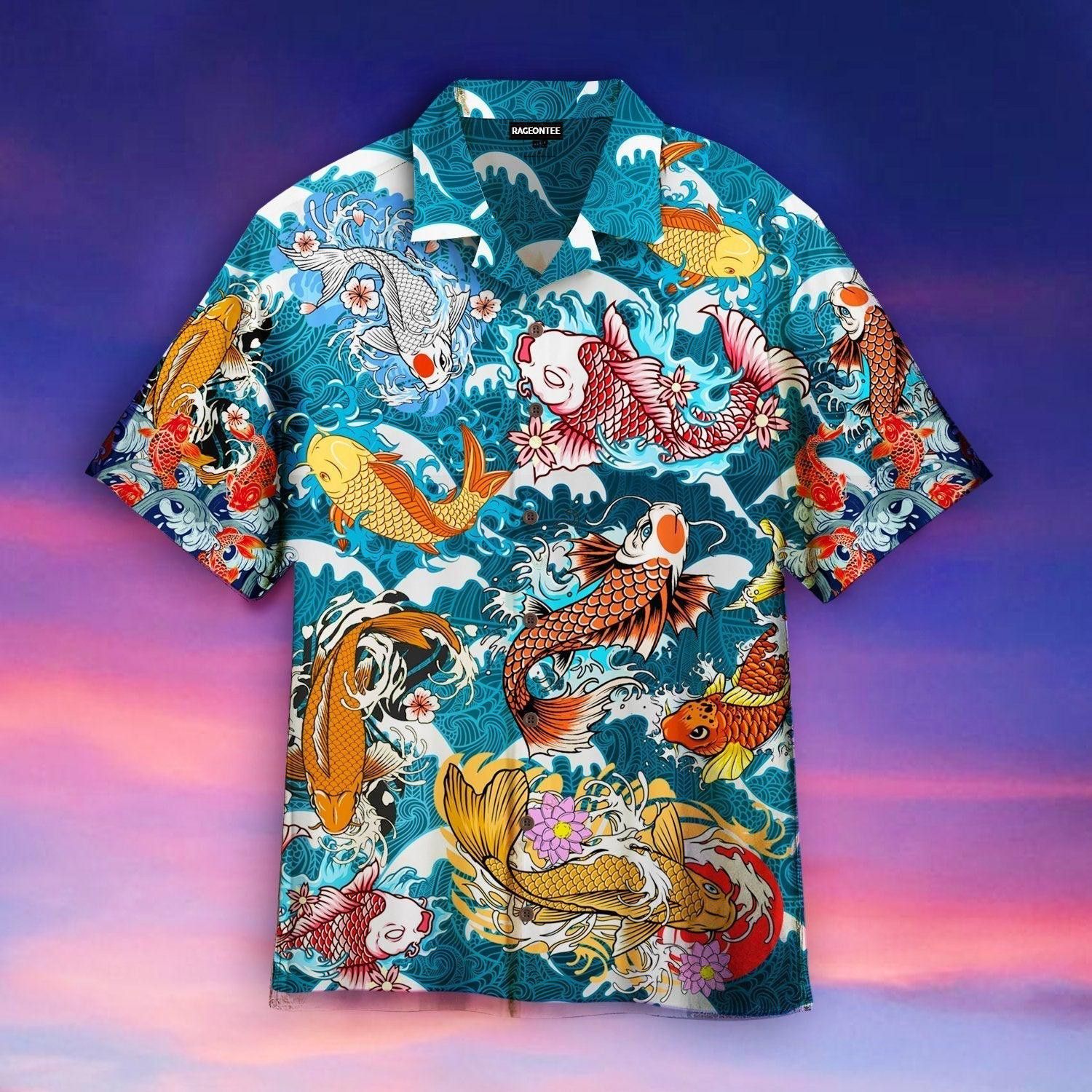 Koi Fish Trendy Hawaiian Shirt For