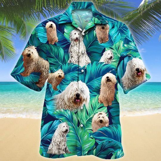Komondor Dog Lovers Hawaiian Style For Summertime All Printed 3D Hawaiian Shirt