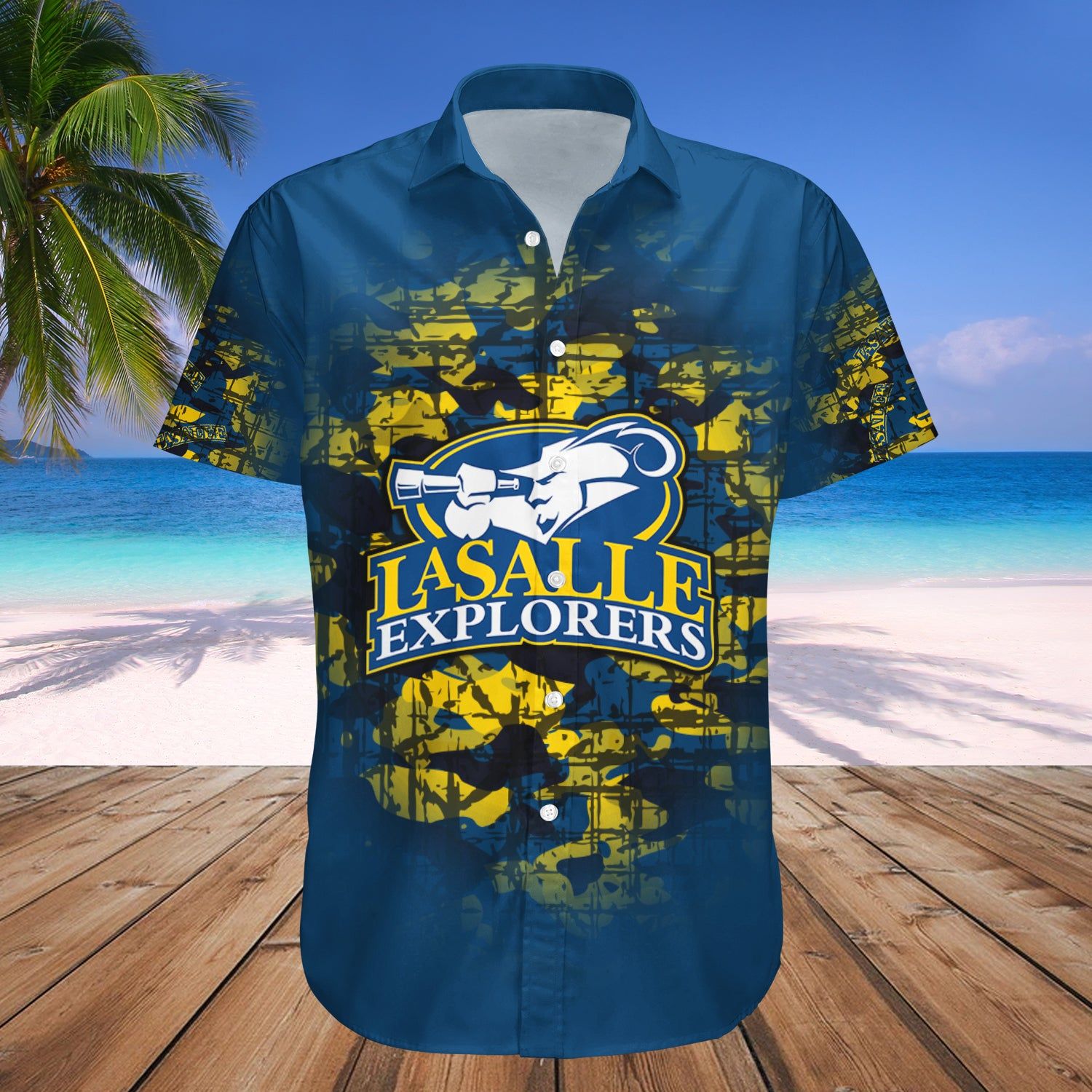 La Salle Explorers Hawaii Shirt Camouflage Vintage – NCAA