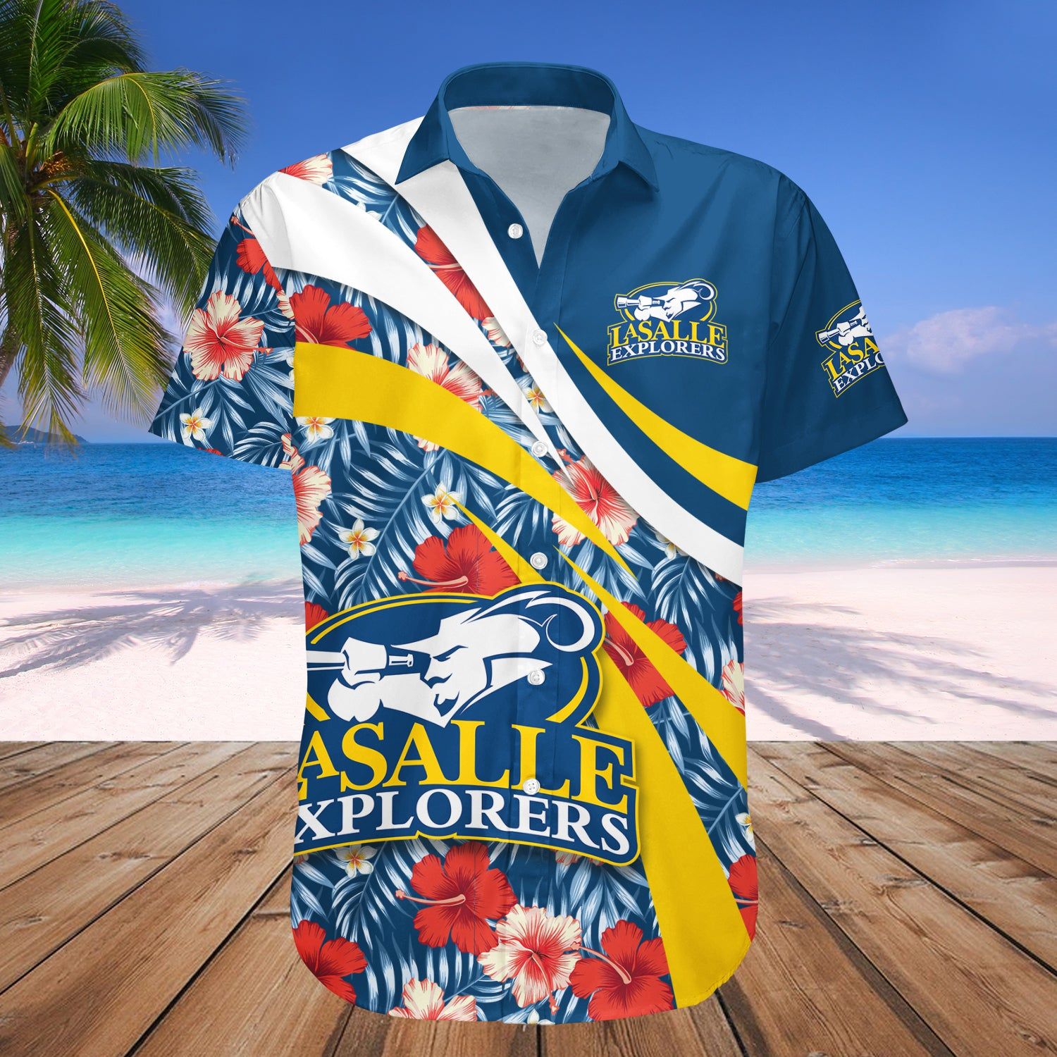 La Salle Explorers Hawaii Shirt Hibiscus Sport Style – NCAA