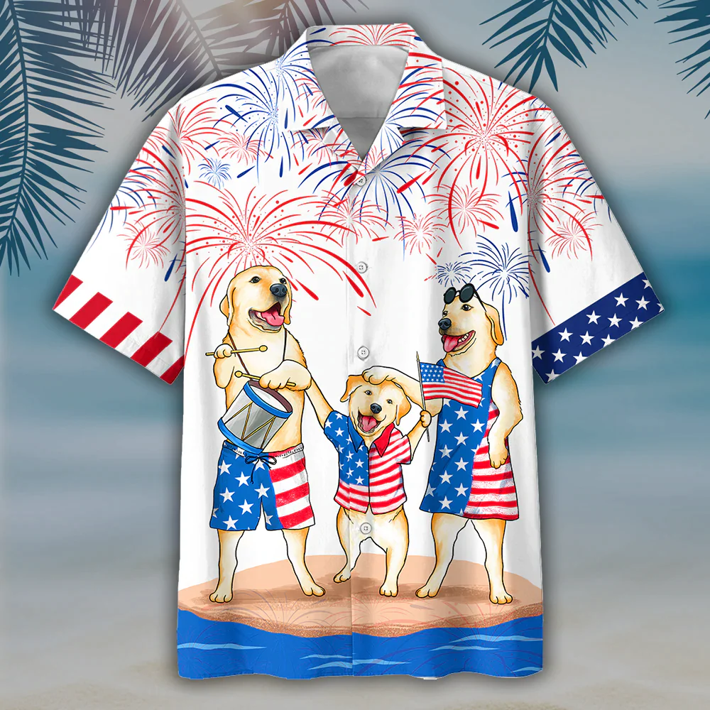 Labrador Family Trendy Hawaiian Shirt Independence Is Coming, Usa Patriotic Trendy Hawaiian Shirt Labrador Family Trendy Hawaiian Shirt Independence Is Coming, Usa Patriotic Trendy Hawaiian Shirt