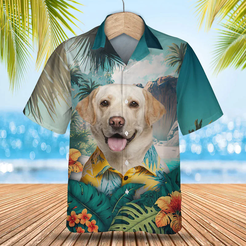 Labrador Retriever 3D Tropical Trendy Hawaiian Shirt