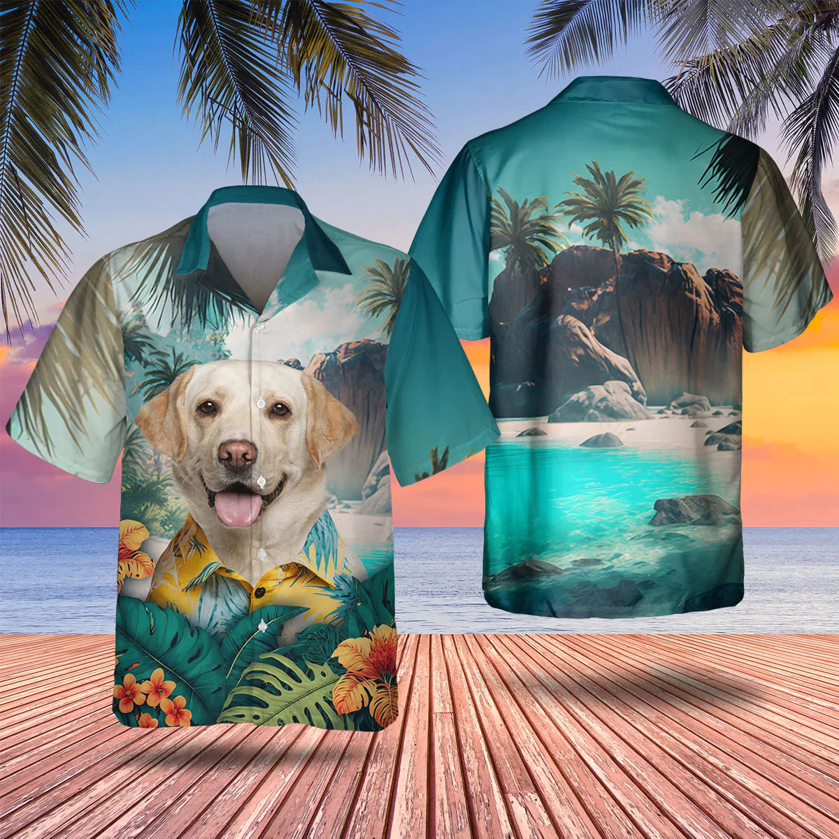 Labrador Retriever 3D Tropical Trendy Hawaiian Shirt Labrador Retriever 3D Tropical Trendy Hawaiian Shirt