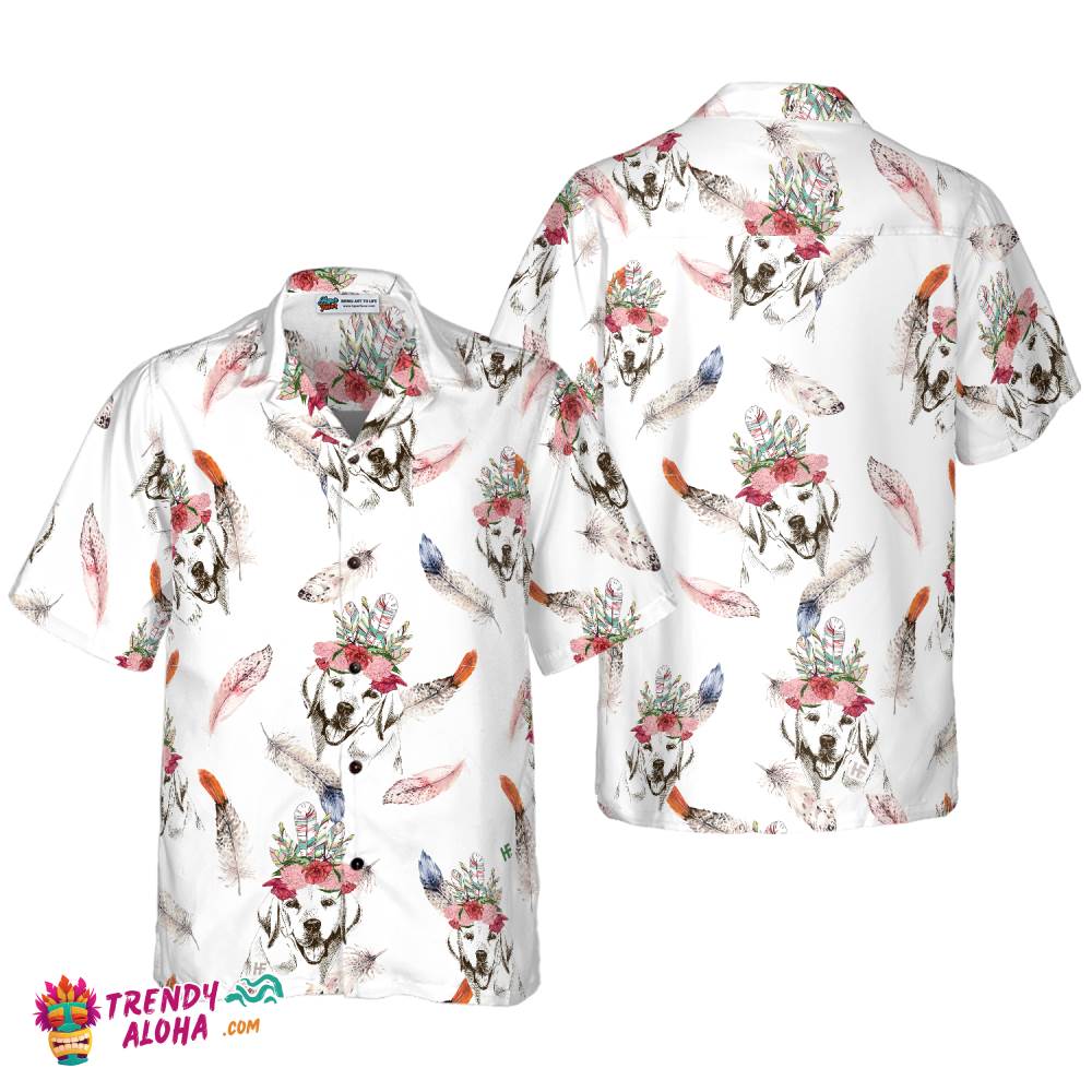 Labrador Retriever Boho Chic Dogs Hawaiian Shirt Labrador Retriever Boho Chic Dogs Hawaiian Shirt