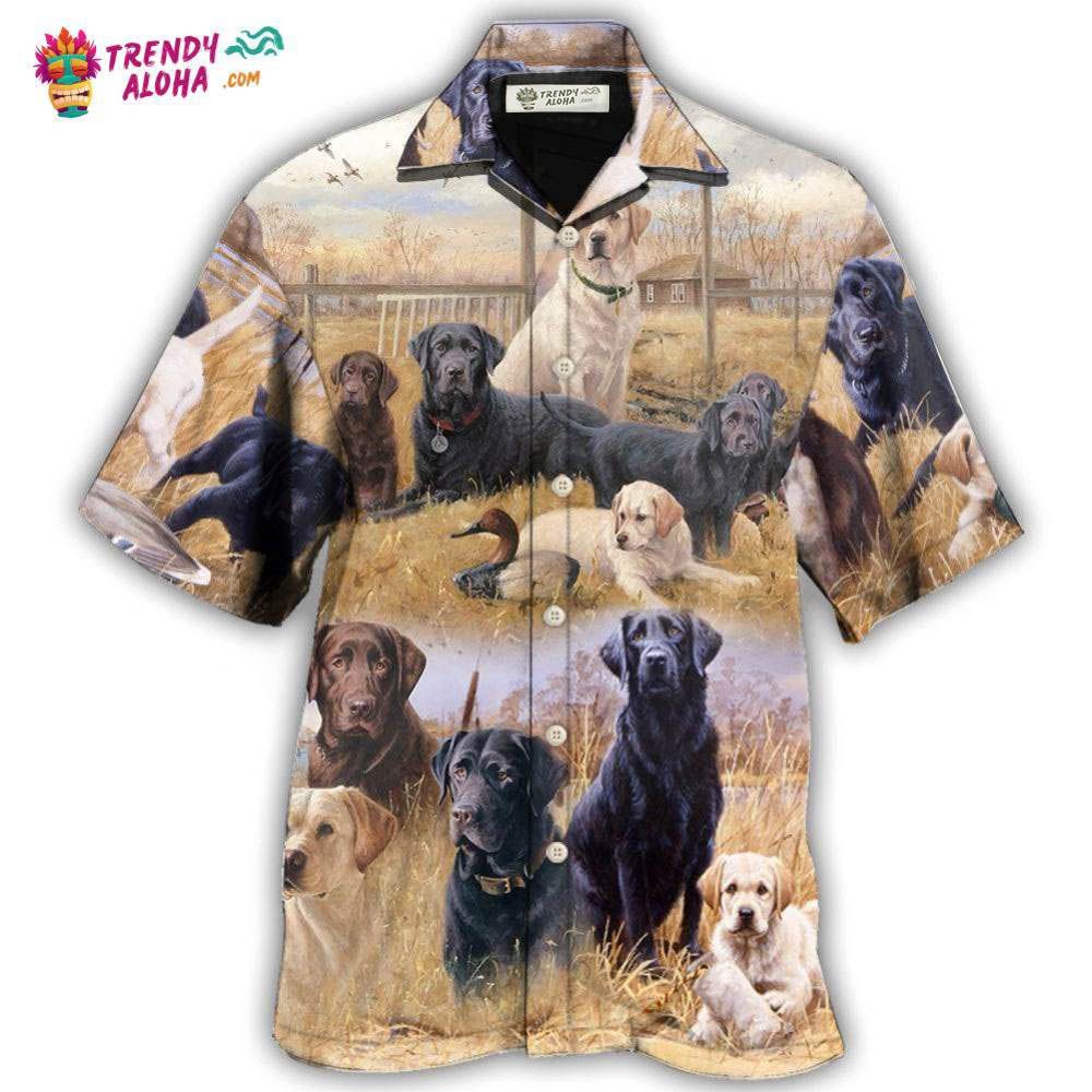 Labrador Retriever Hunting Dog Lovely Hawaiian Shirt – Trendy Aloha Labrador Retriever Hunting Dog Lovely Hawaiian Shirt – Trendy Aloha