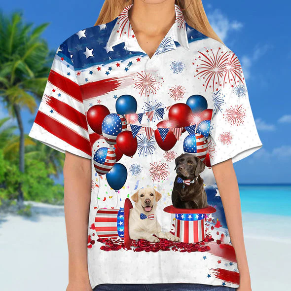 Labrador Retriever Independence Day Trendy Hawaiian Shirt For Men And Women, 4Th Of July Trendy Hawaiian Shirt