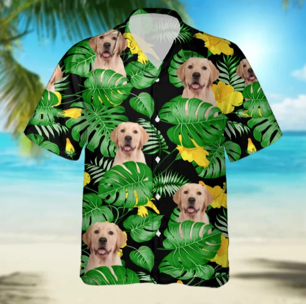 Labrador Retriever Trendy Hawaiian Shirt, Upload Photo Dog Men’s Trendy Hawaiian Shirt Labrador Retriever Trendy Hawaiian Shirt, Upload Photo Dog Men’s Trendy Hawaiian Shirt