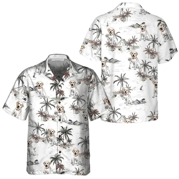 Labrador Retriever Tropical Pattern Dog Trendy Hawaiian Shirt Gift For Dog Lovers