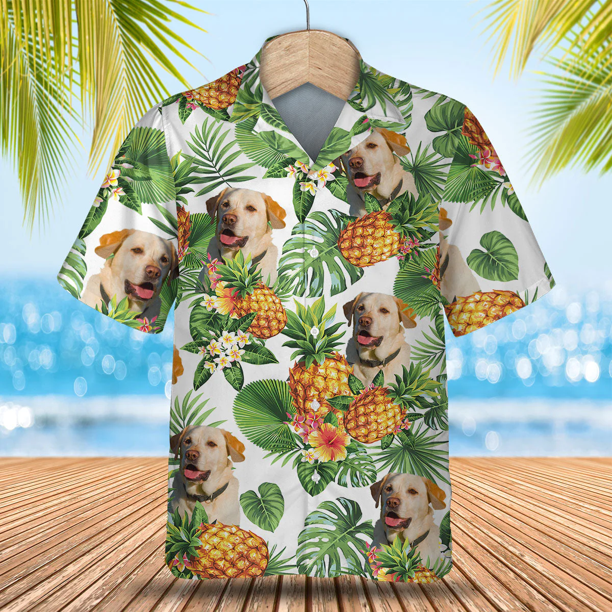 Labrador Retriever Tropical Pattern Trendy Hawaiian Shirt, Dog Trendy Hawaiian Shirt, Summer Gift For Men And Women