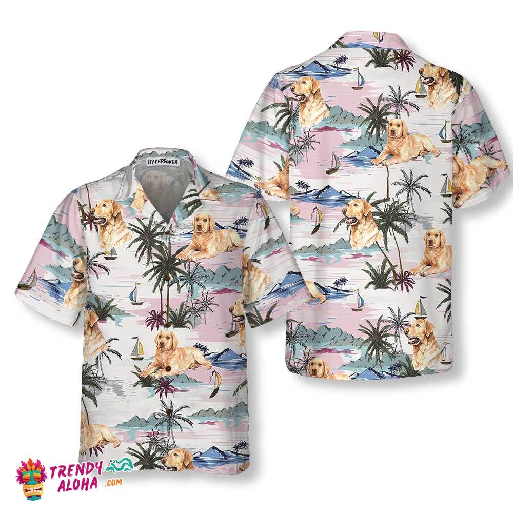Labrador Retriever Tropical Summer Hawaiian Shirt, Tropical Labrador Hawaiian Shirt, Funny Gift For Labrador Retriever Lover Labrador Retriever Tropical Summer Hawaiian Shirt, Tropical Labrador Hawaiian Shirt, Funny Gift For Labrador Retriever Lover