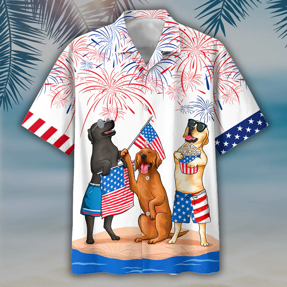 Labrador Trendy Hawaiian Shirt- Independence Day Trendy Hawaiian Shirt, Usa Patriotic Trendy Hawaiian Shirt Labrador Trendy Hawaiian Shirt- Independence Day Trendy Hawaiian Shirt, Usa Patriotic Trendy Hawaiian Shirt