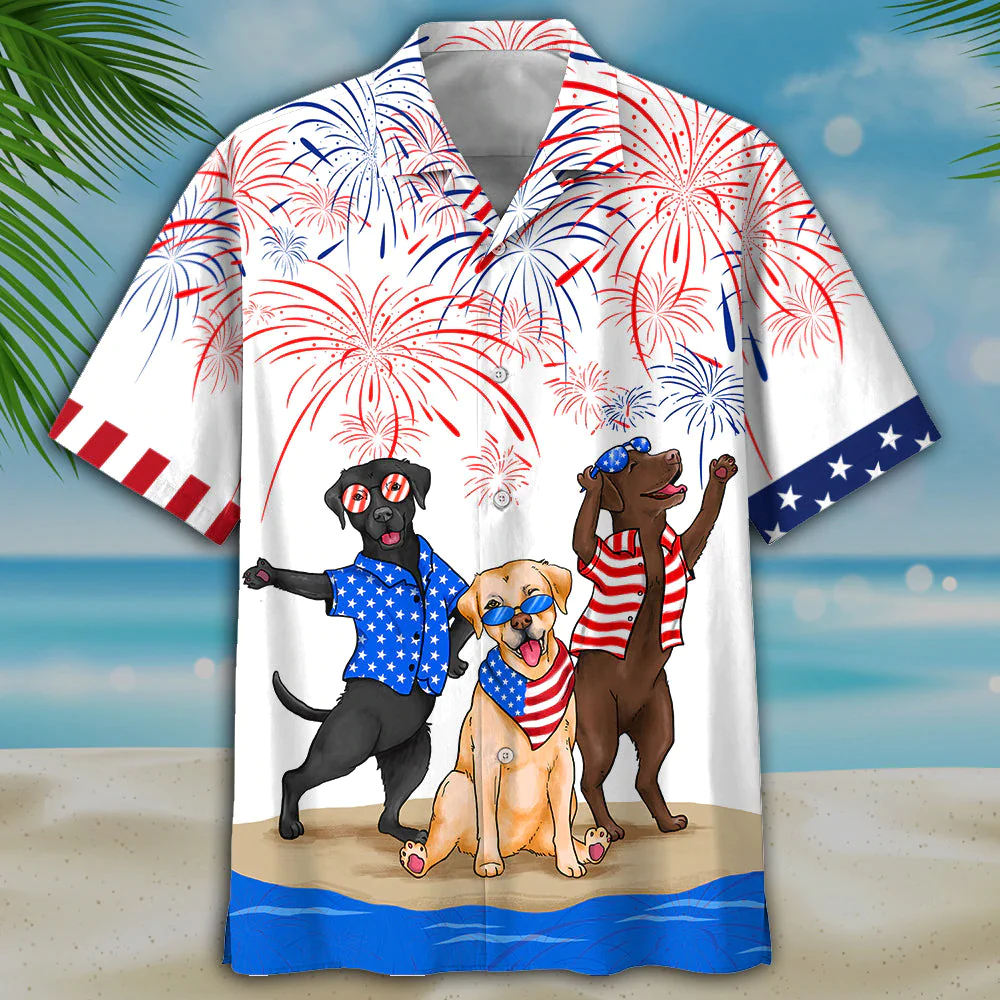 Labrador USA Patriotic Aloha Hawaiian Splendor