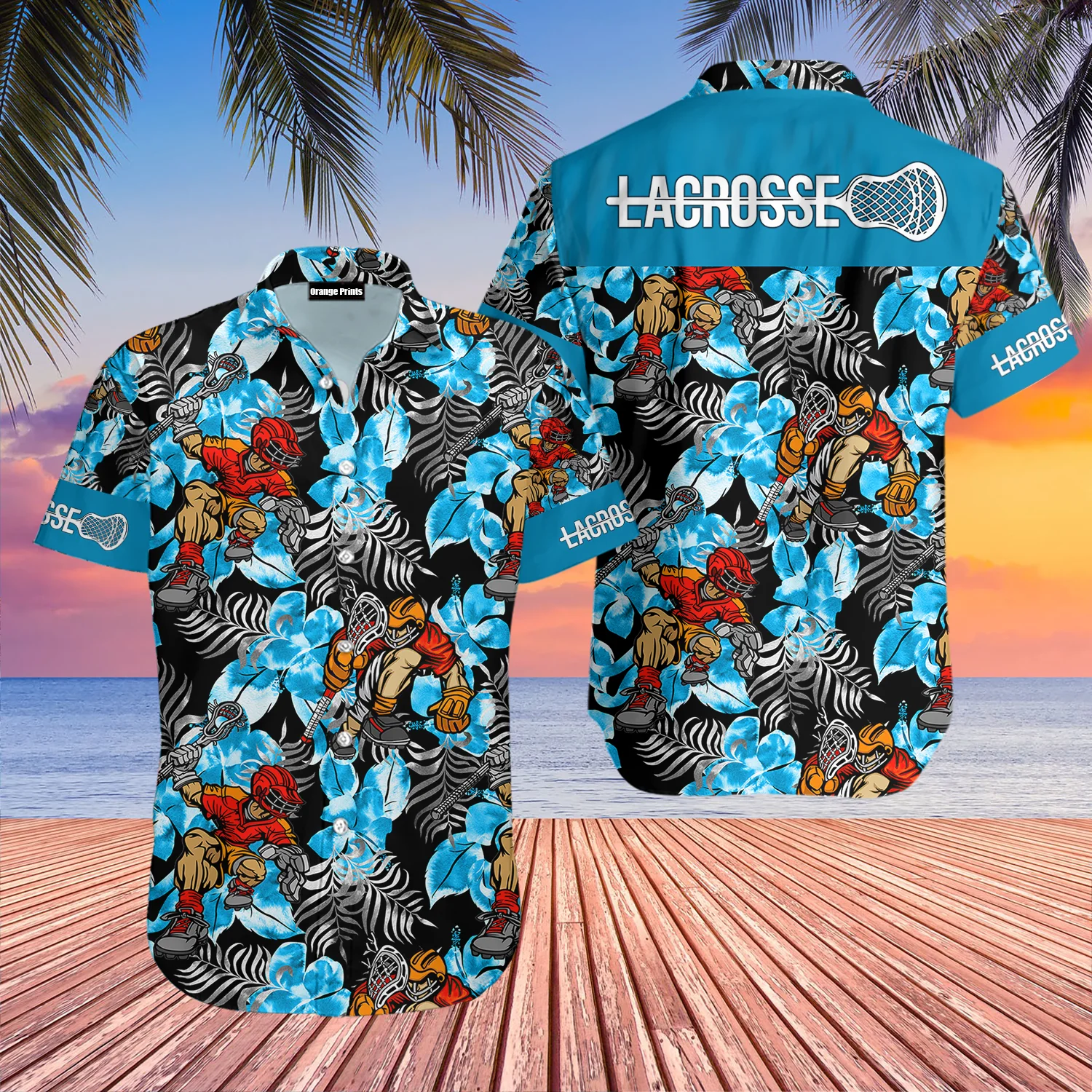Lacrosse Floral Trendy Hawaiian Shirt For