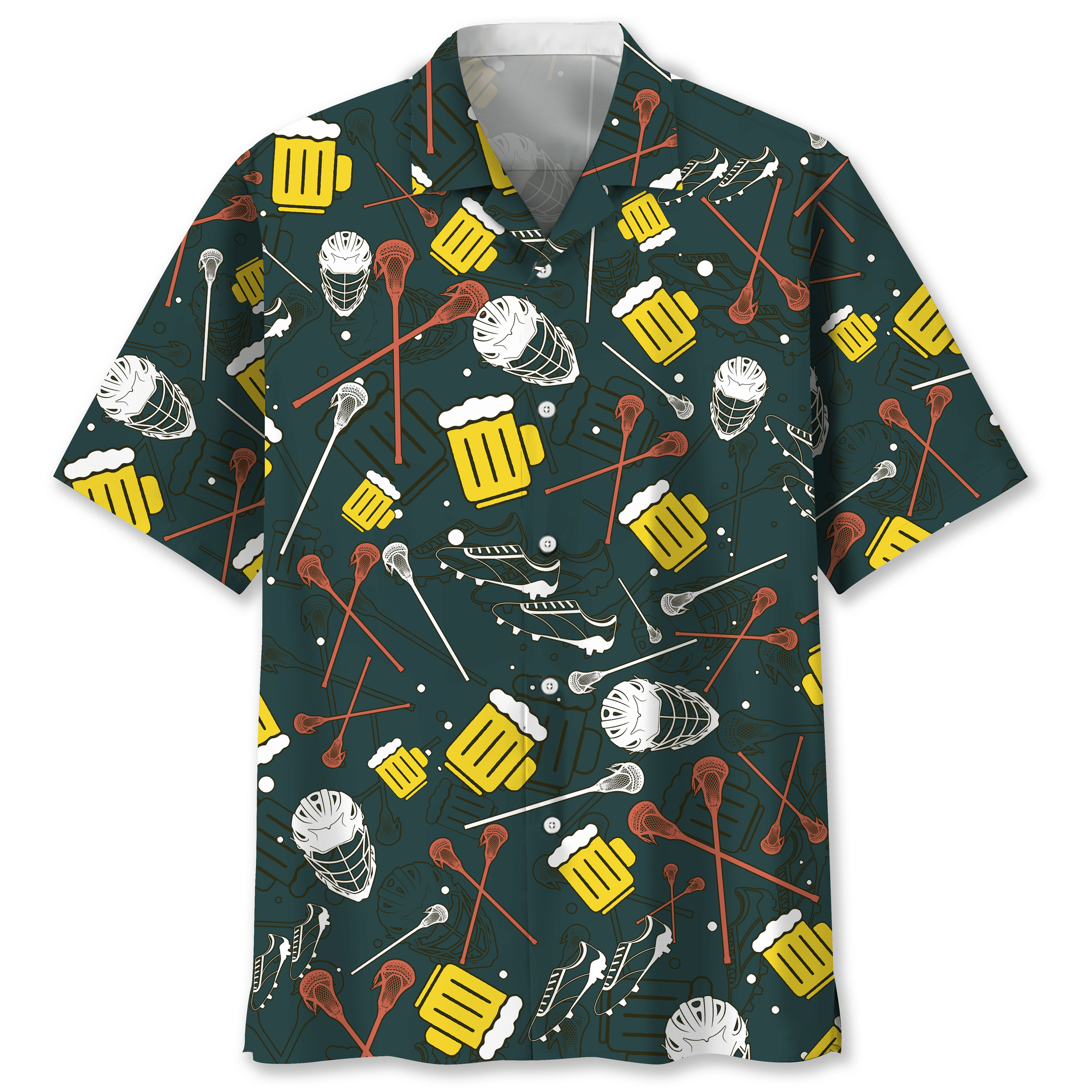 Lacrosse With Beer Trendy Hawaiian Shirt