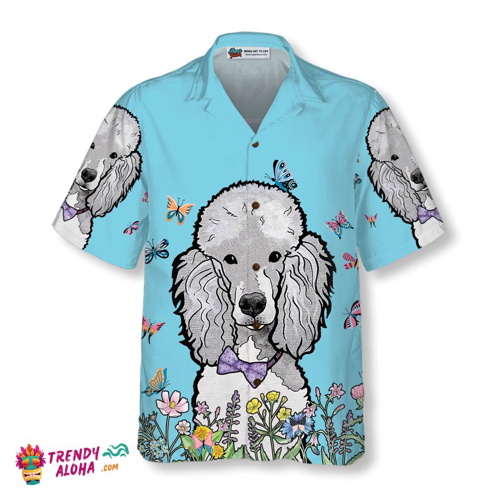 Lady Poodle & The Butterflies Hawaiian Shirt