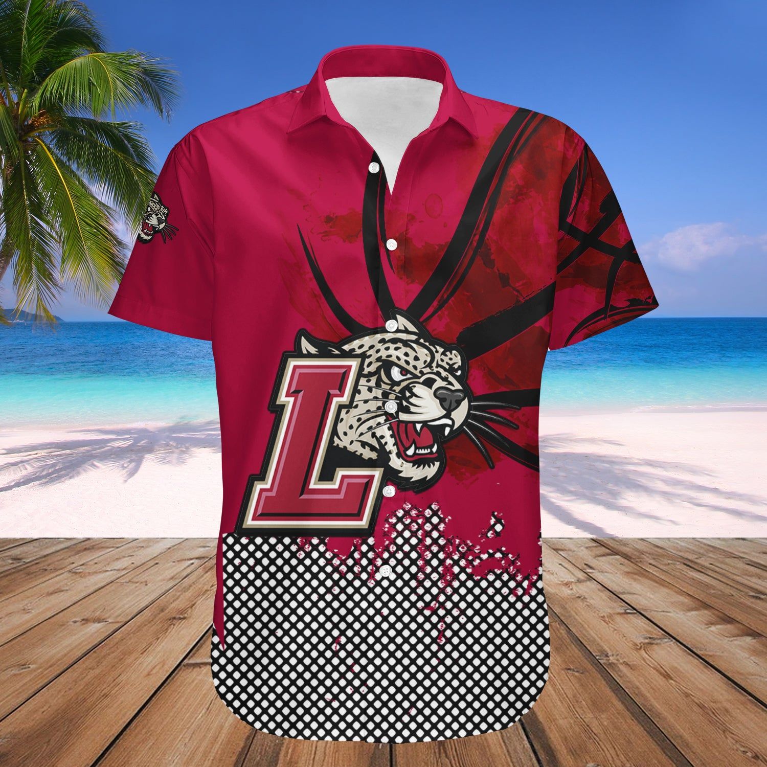 Lafayette Leopards Hawaii Shirt Basketball Net Grunge Pattern – NCAA