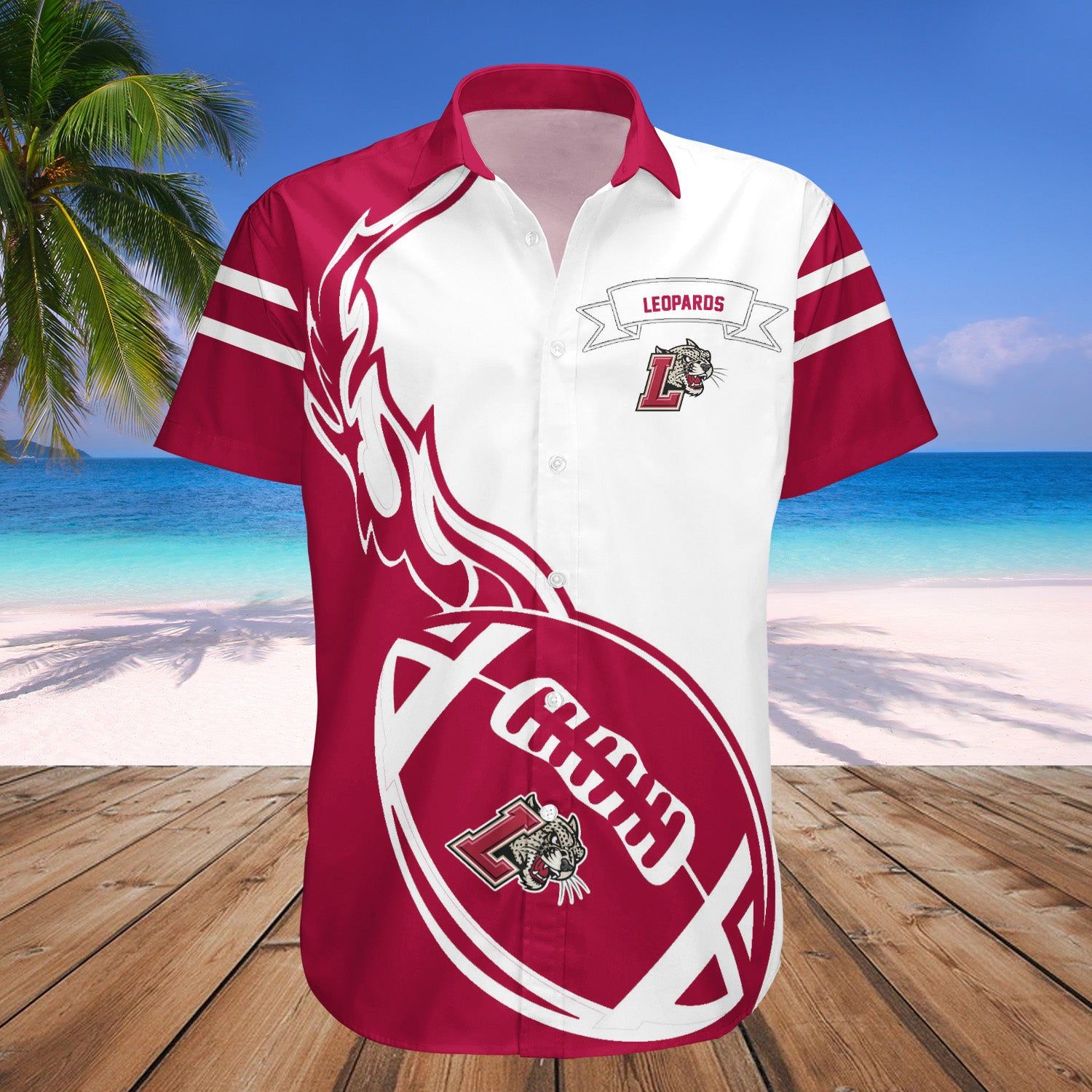 Lafayette Leopards Hawaii Shirt Flame Ball – NCAA