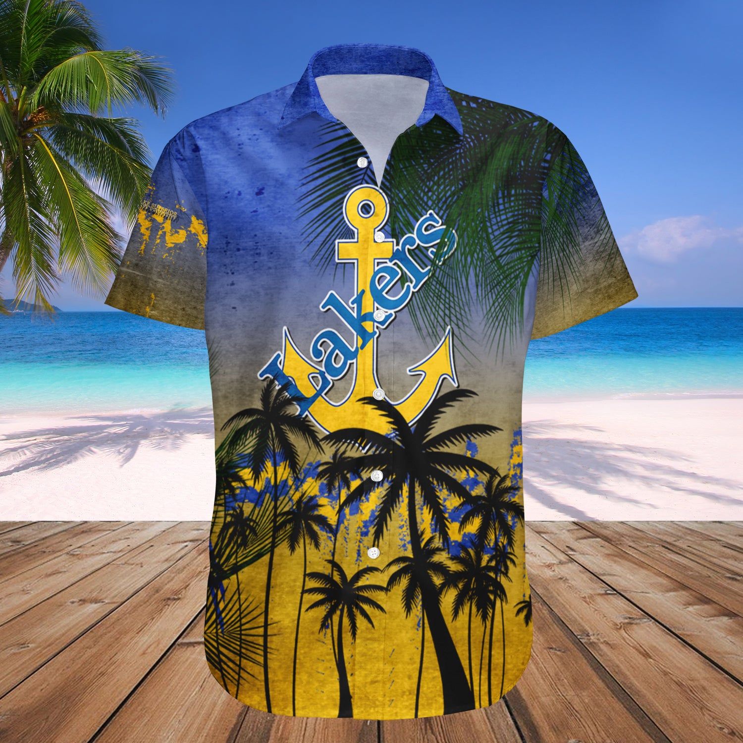 Lake Superior State Lakers Hawaii Shirt Coconut Tree Tropical Grunge – NCAA