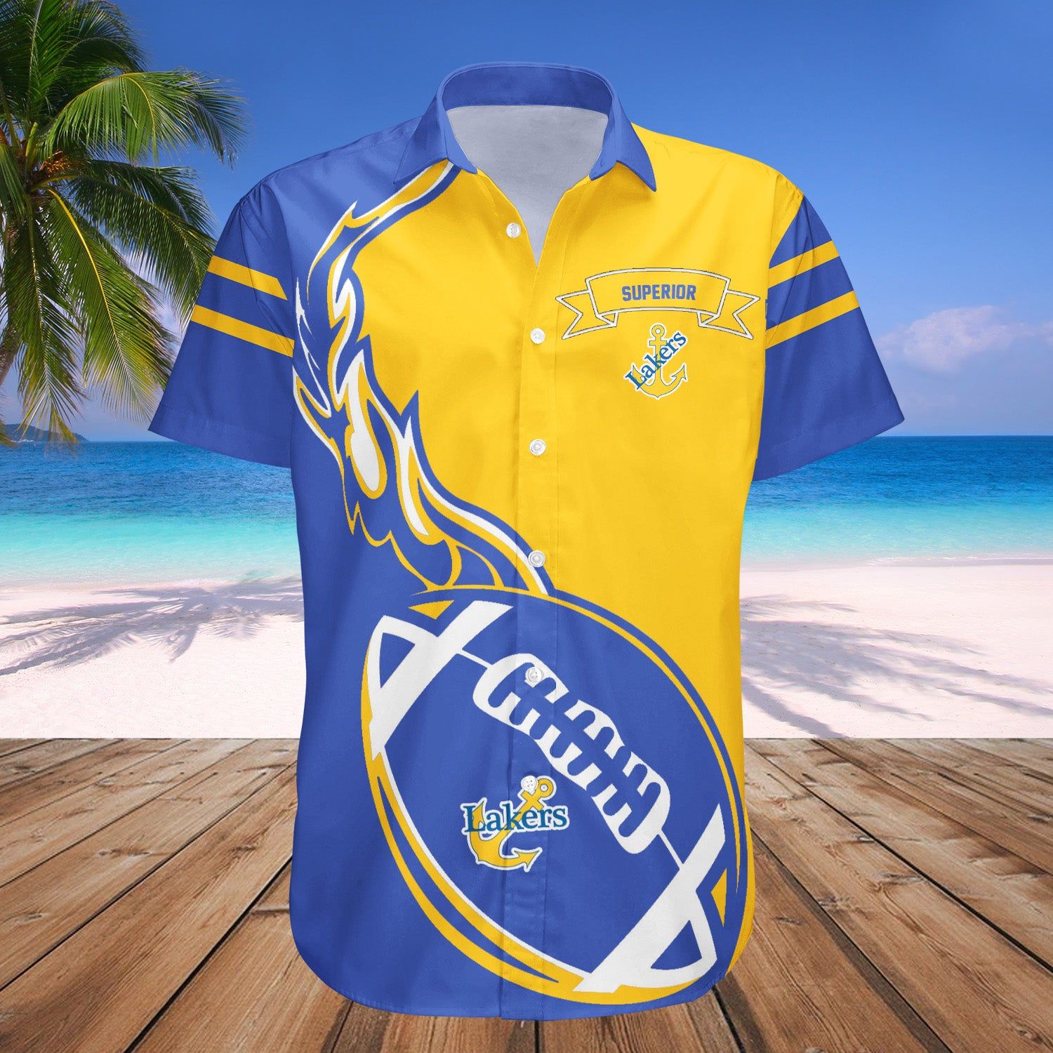 Lake Superior State Lakers Hawaii Shirt Flame Ball – NCAA