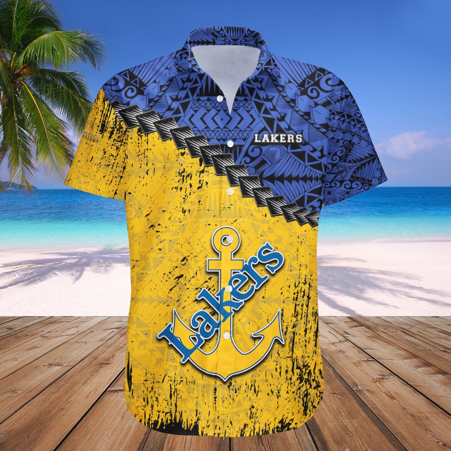 Lake Superior State Lakers Hawaii Shirt Grunge Polynesian Tattoo – NCAA