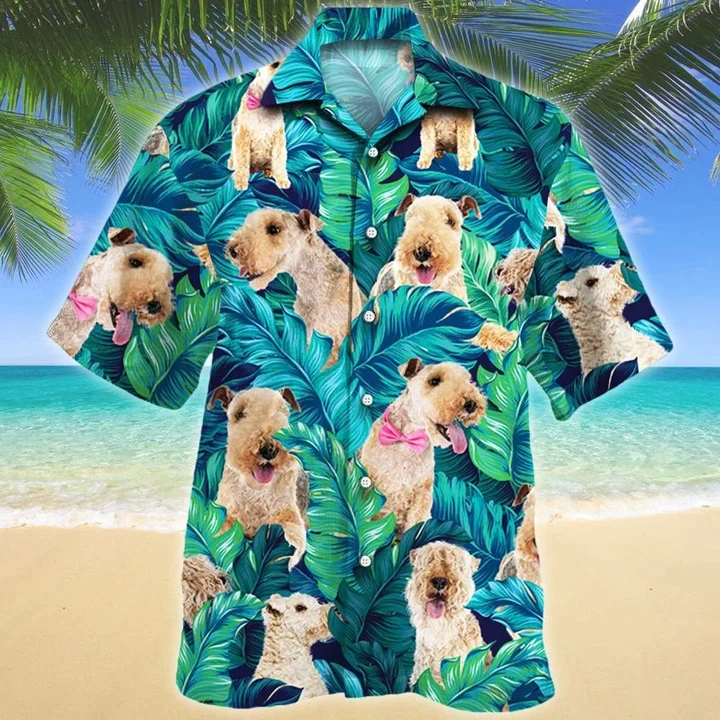 Lakeland Terrier Dog Lovers Summer Beach Palm Tree Trendy Hawaiian Shirt, Summer Aloha Hawaii Shirt For Men Women Lakeland Terrier Dog Lovers Summer Beach Palm Tree Trendy Hawaiian Shirt, Summer Aloha Hawaii Shirt For Men Women