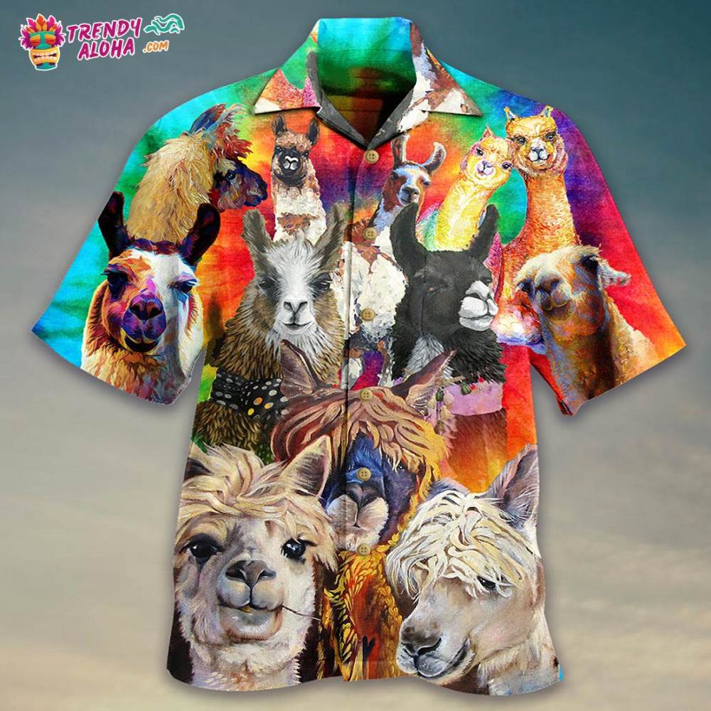 Lama Smile Happy Life Hawaiian Shirt – Trendy Aloha