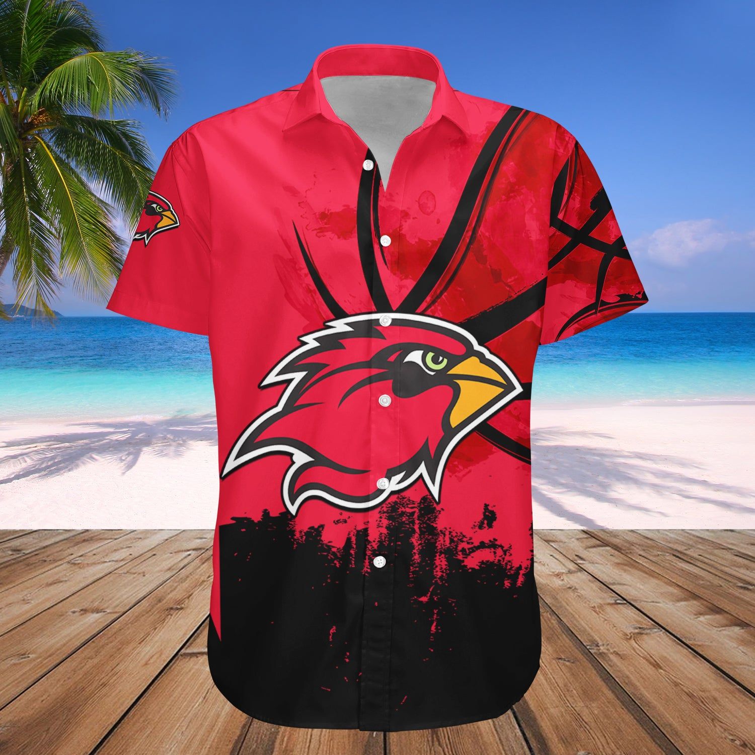 Lamar Cardinals Hawaii Shirt Basketball Net Grunge Pattern – NCAA