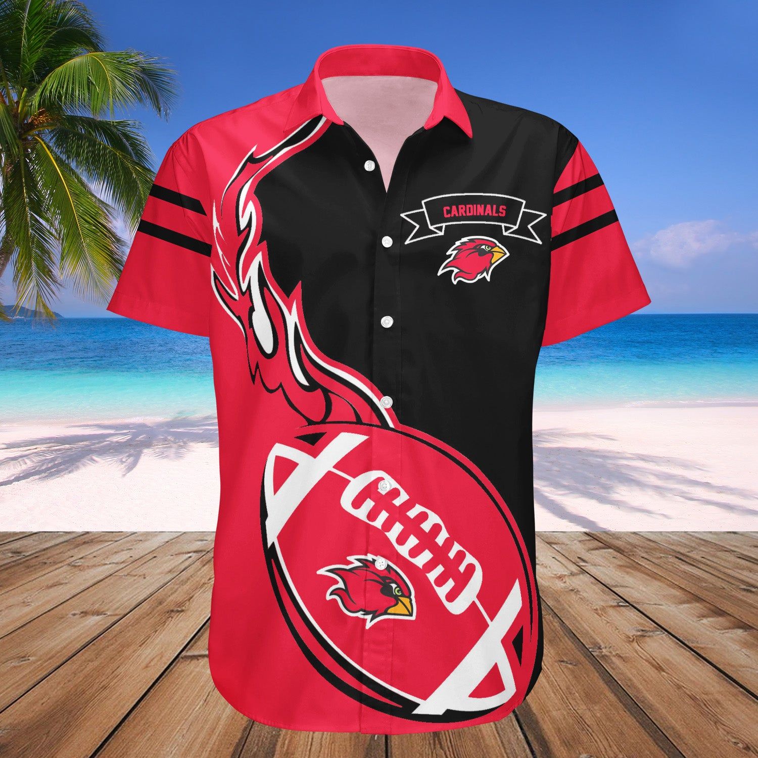 Lamar Cardinals Hawaii Shirt Flame Ball – NCAA