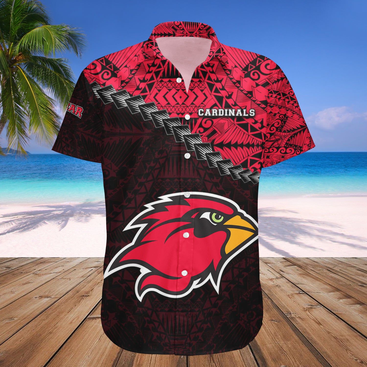 Lamar Cardinals Hawaii Shirt Grunge Polynesian Tattoo – NCAA