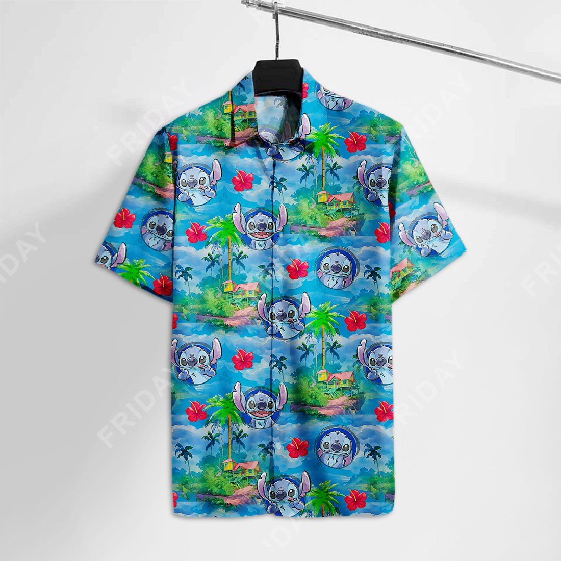 Las Hawaiian Shirt Las Aloha Tropical Blue Hawaii Tshirt