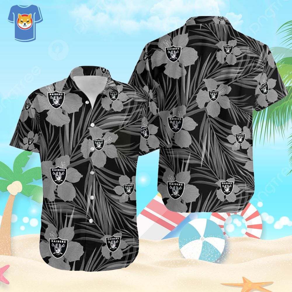 Las Vegas Raiders Hawaiian Shirt Coconut Tree All Over Print