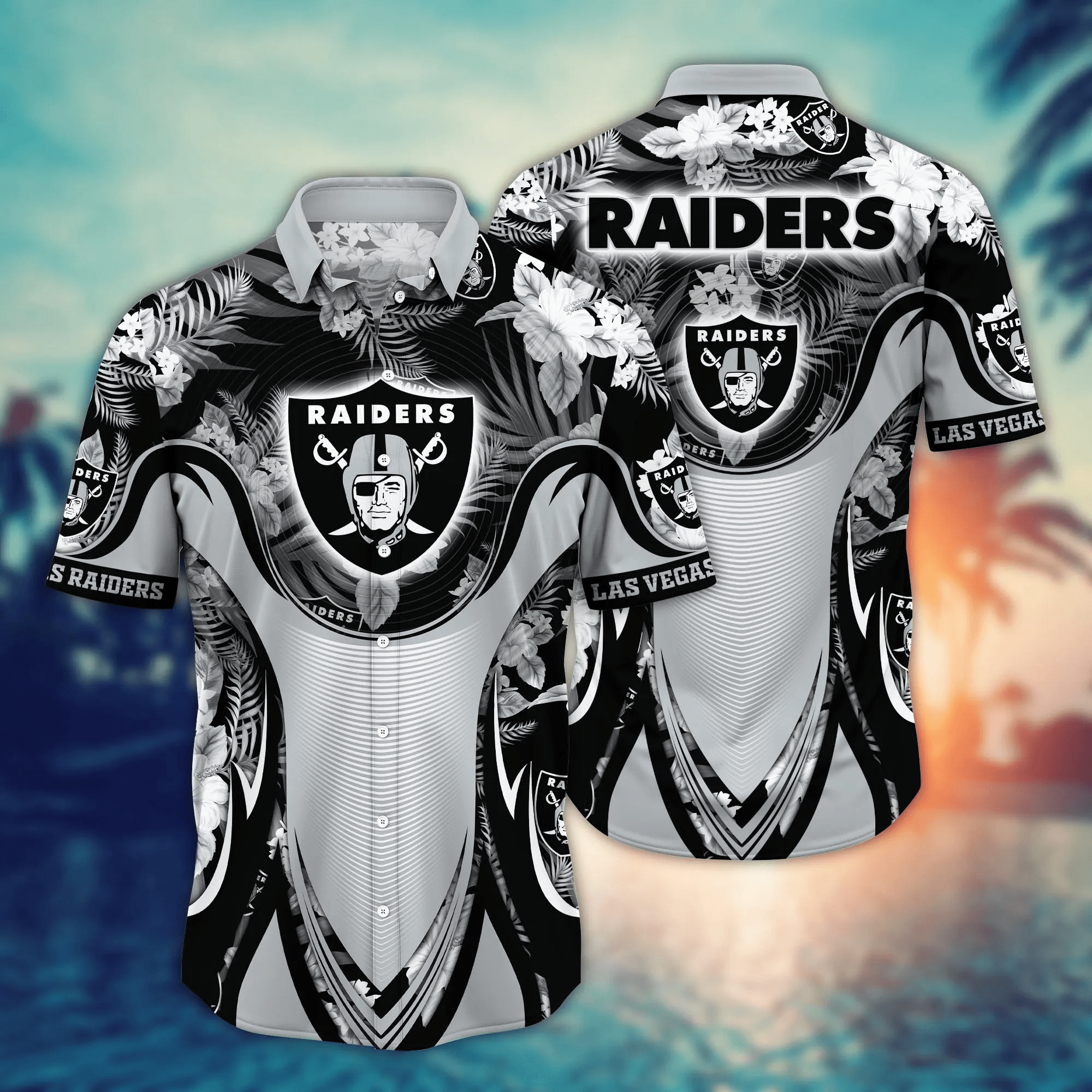 Las Vegas Raiders NFL Hawaiian Shirt Brightness Aloha Shirt Las Vegas Raiders NFL Hawaiian Shirt Brightness Aloha Shirt