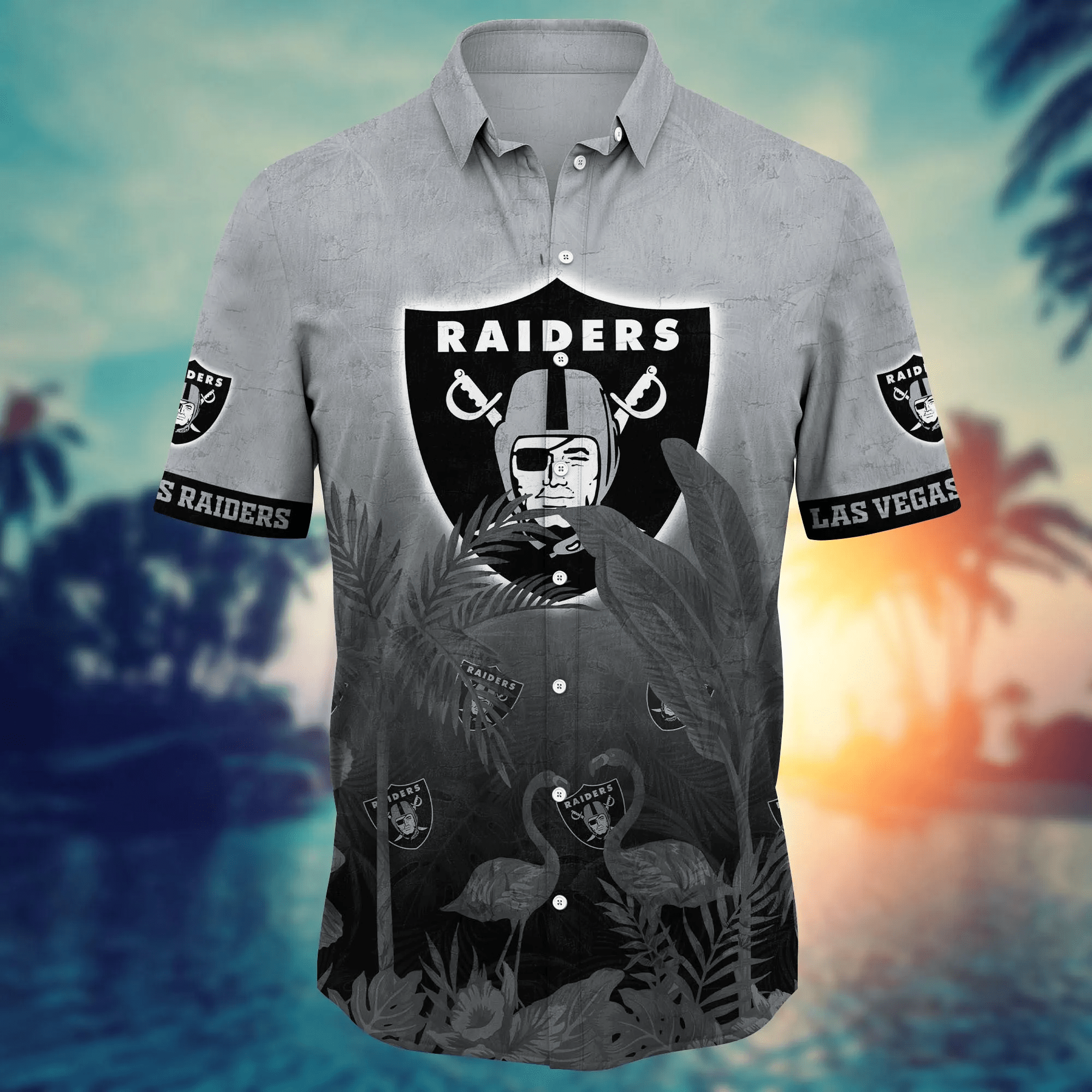 Las Vegas Raiders NFL Hawaiian Shirt Campingtime Aloha Shirt