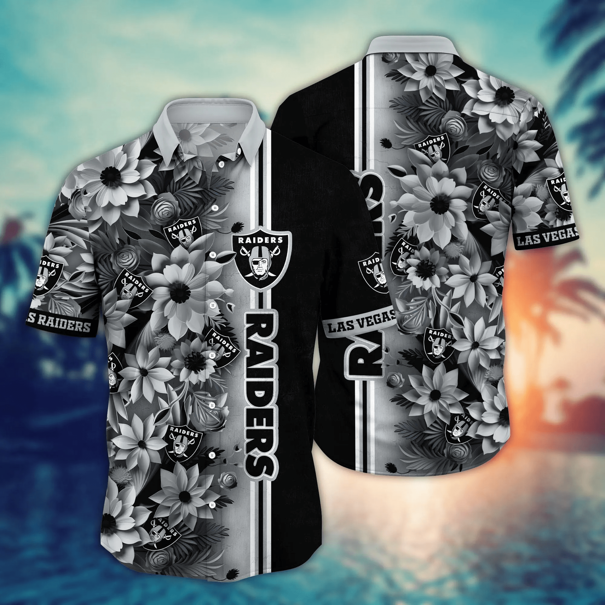 Las Vegas Raiders NFL Hawaiian Shirt Custom Parasols Aloha Shirt
