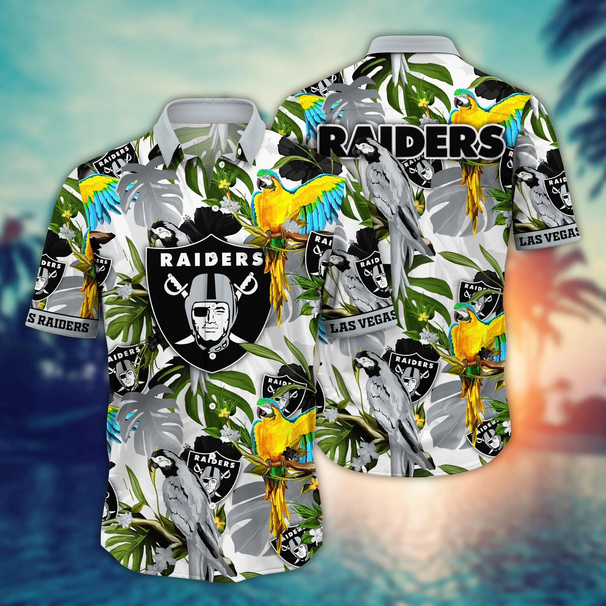 Las Vegas Raiders NFL Hawaiian Shirt Vacation Spotstime Aloha Shirt