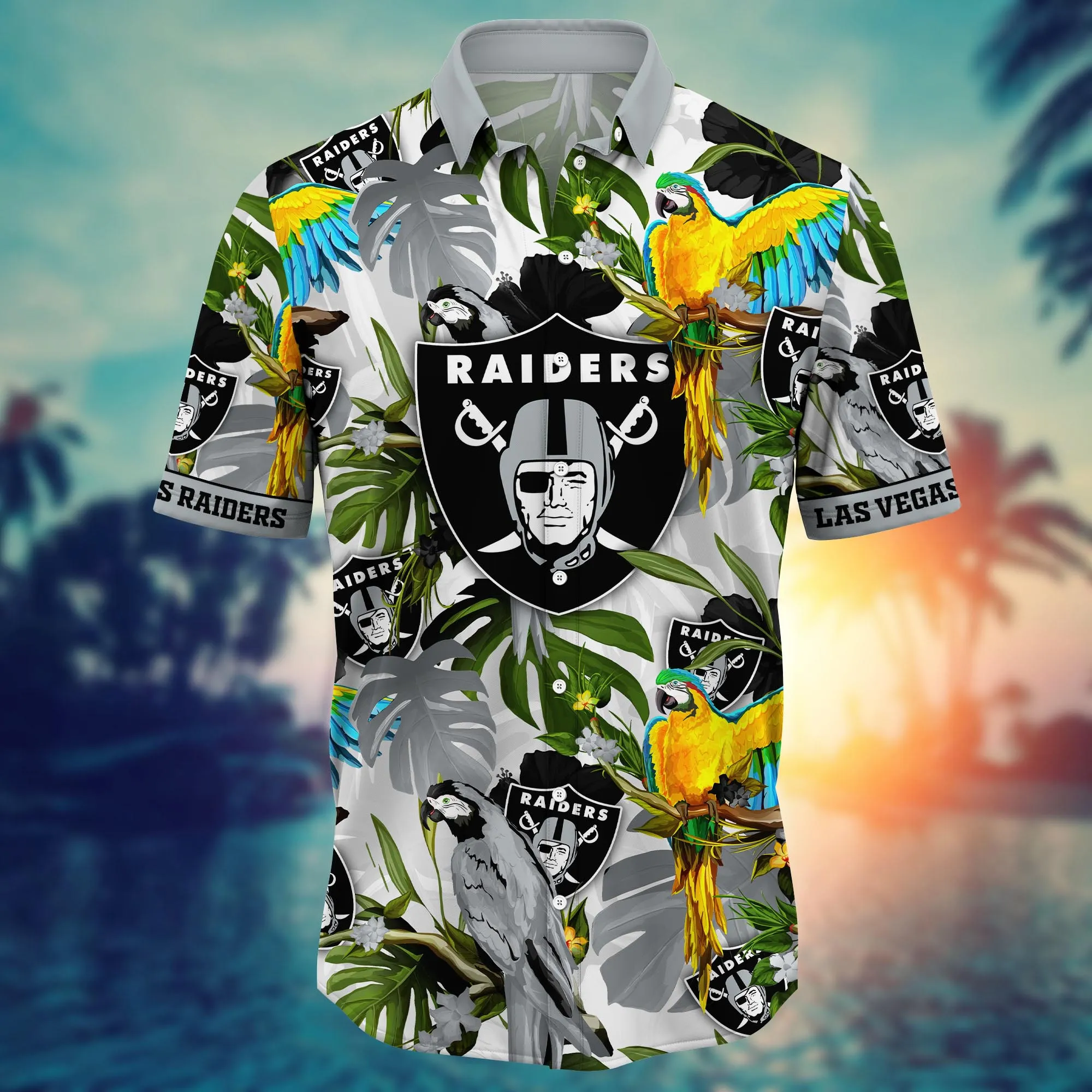 Las Vegas Raiders NFL Hawaiian Shirt Vacation Spotstime Aloha Shirt