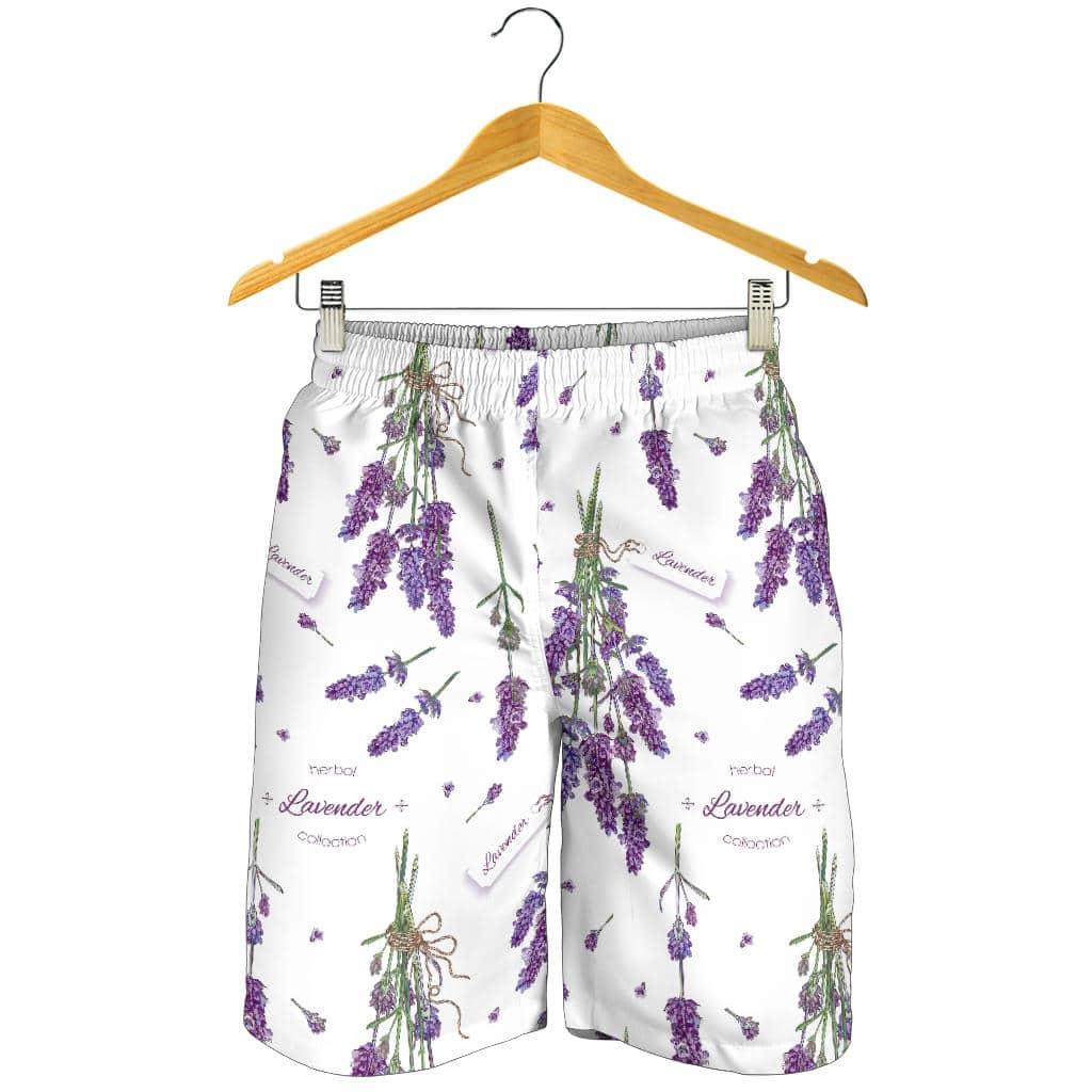 Lavender Flower Design Pattern For Men Women Kid Shorts