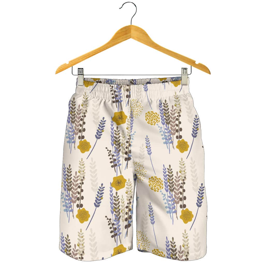 Lavender Modern Pattern Blackground For Men Women Kid Shorts