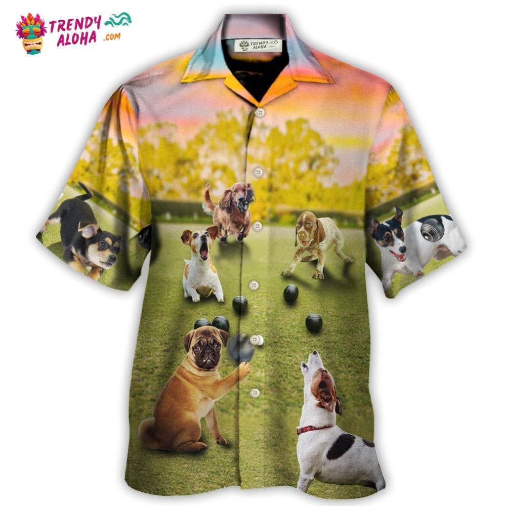 Lawn Bowling Dog Play In Yard Hawaiian Shirt – Trendy Aloha Lawn Bowling Dog Play In Yard Hawaiian Shirt – Trendy Aloha