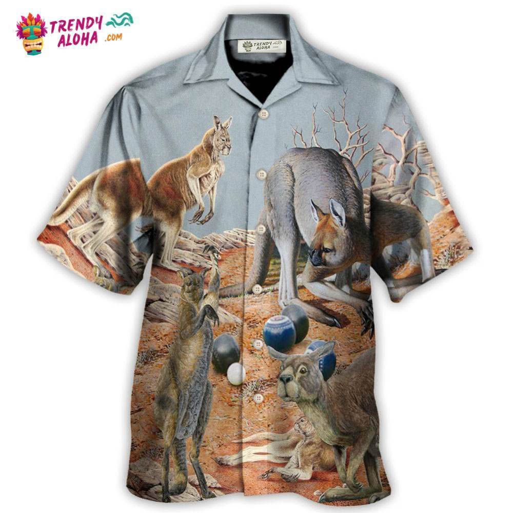 Lawn Bowling Kangaroo With Lawn Bowling Hawaiian Shirt – Trendy Aloha Lawn Bowling Kangaroo With Lawn Bowling Hawaiian Shirt – Trendy Aloha